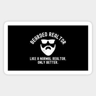 Bearded Realtor Definition Funny Male Real Estate Agent Magnet